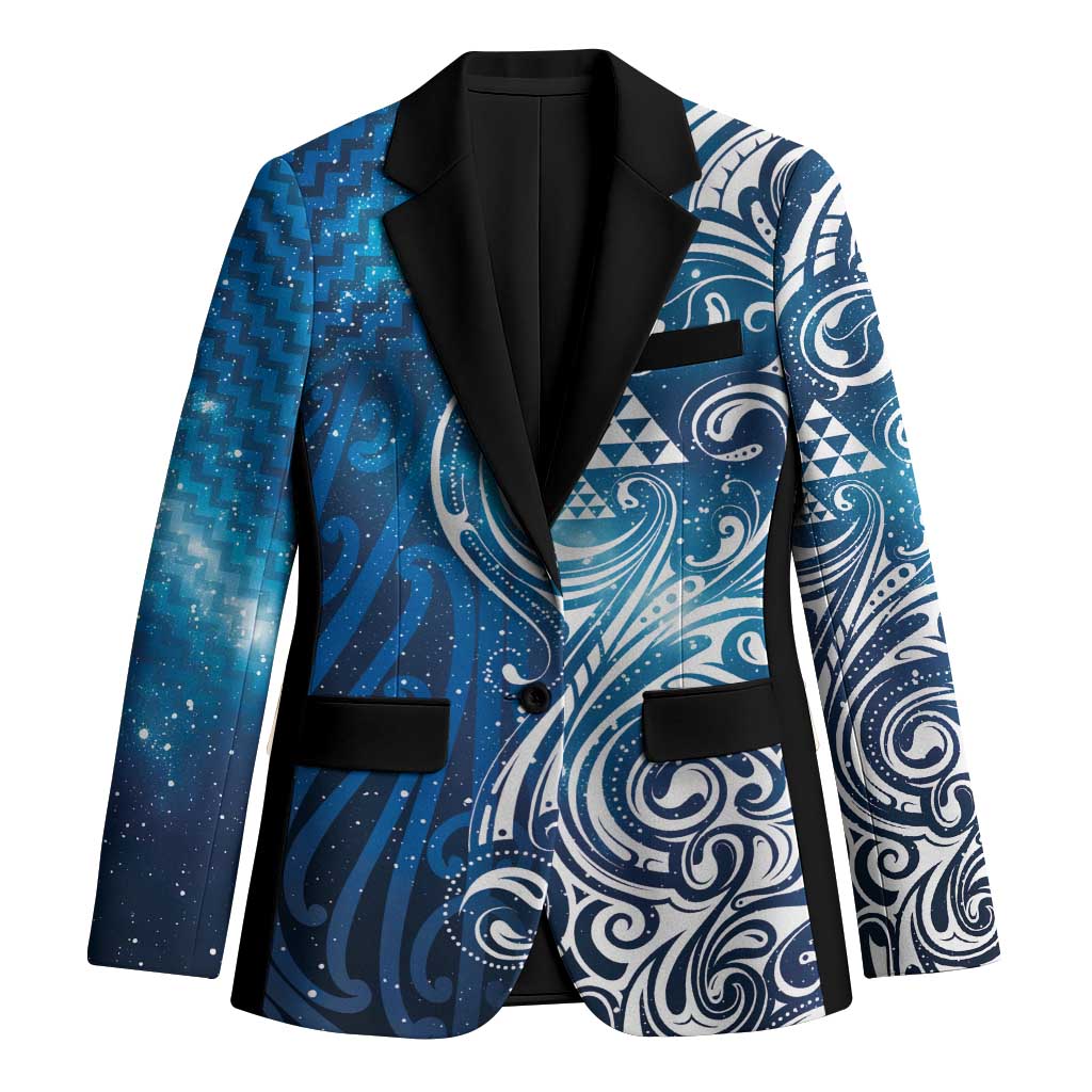 Matariki Galaxy Blazer Maori Taniko Pattern