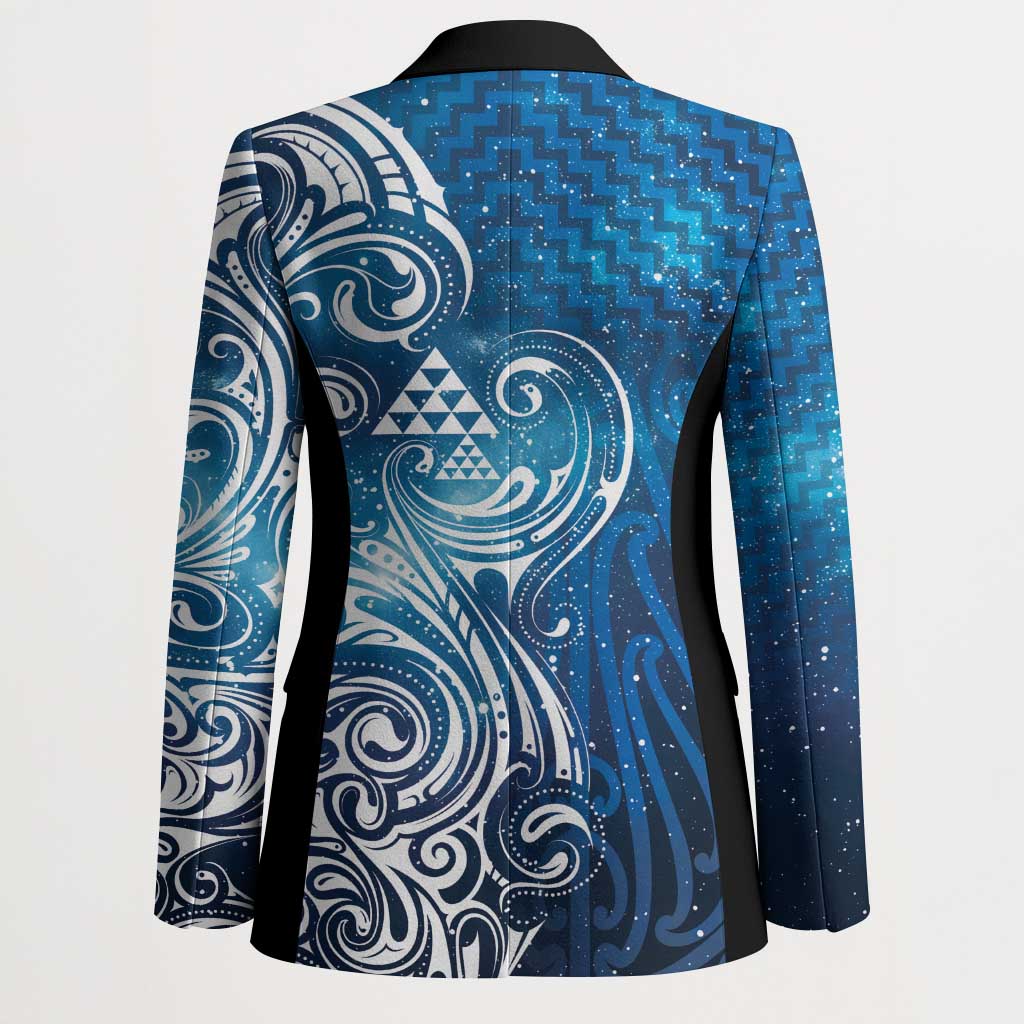 Matariki Galaxy Blazer Maori Taniko Pattern
