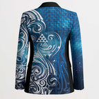 Matariki Galaxy Blazer Maori Taniko Pattern