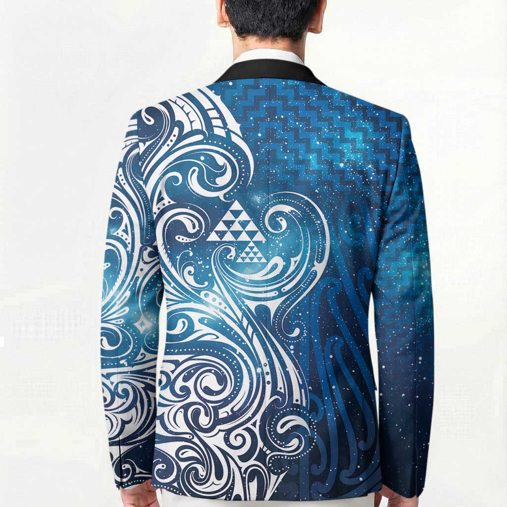 Matariki Galaxy Blazer Maori Taniko Pattern