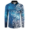 Matariki Galaxy Button Sweatshirt Maori Taniko Pattern