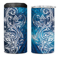 Matariki Galaxy 4 in 1 Can Cooler Tumbler Maori Taniko Pattern