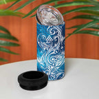 Matariki Galaxy 4 in 1 Can Cooler Tumbler Maori Taniko Pattern
