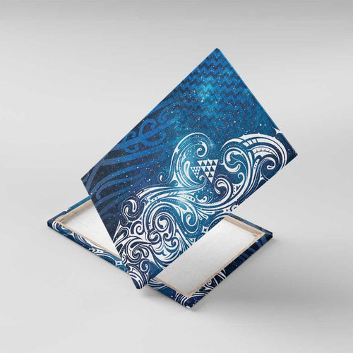 Matariki Galaxy Canvas Wall Art Maori Taniko Pattern