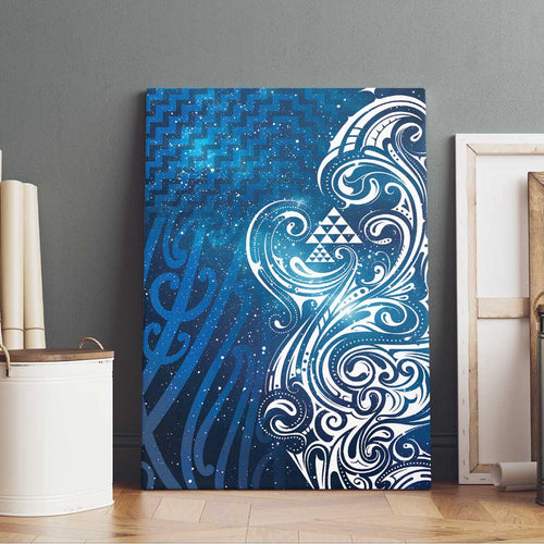 Matariki Galaxy Canvas Wall Art Maori Taniko Pattern