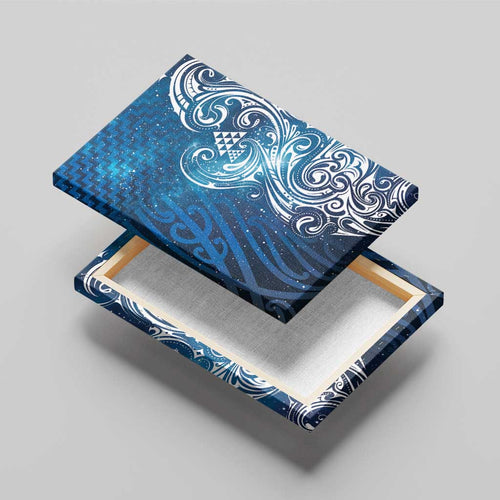Matariki Galaxy Canvas Wall Art Maori Taniko Pattern