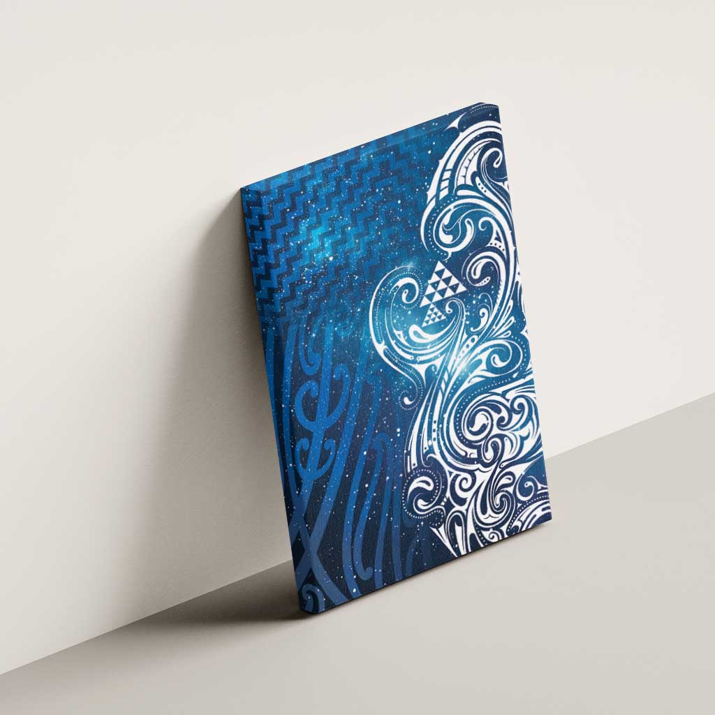 Matariki Galaxy Canvas Wall Art Maori Taniko Pattern