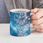 Matariki Galaxy Ceramic Mug Maori Taniko Pattern