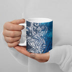 Matariki Galaxy Ceramic Mug Maori Taniko Pattern