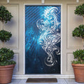 Matariki Galaxy Door Cover Maori Taniko Pattern