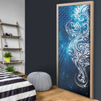Matariki Galaxy Door Cover Maori Taniko Pattern