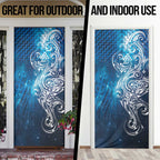 Matariki Galaxy Door Cover Maori Taniko Pattern