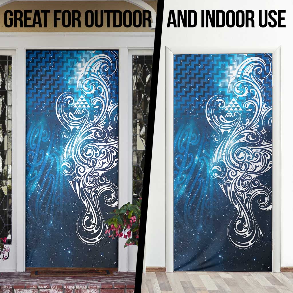 Matariki Galaxy Door Cover Maori Taniko Pattern
