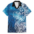 Matariki Galaxy Family Matching Puletasi and Hawaiian Shirt Maori Taniko Pattern