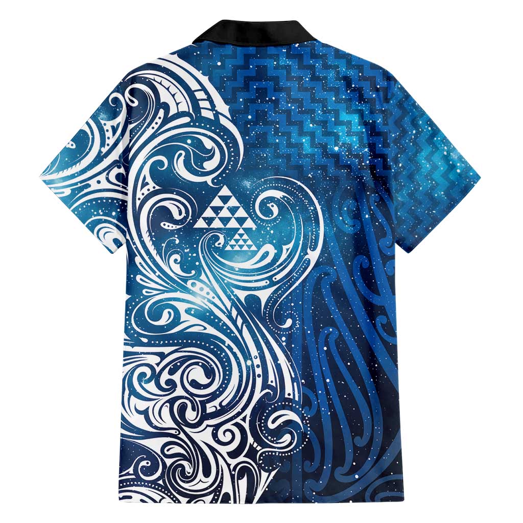 Matariki Galaxy Family Matching Summer Maxi Dress and Hawaiian Shirt Maori Taniko Pattern
