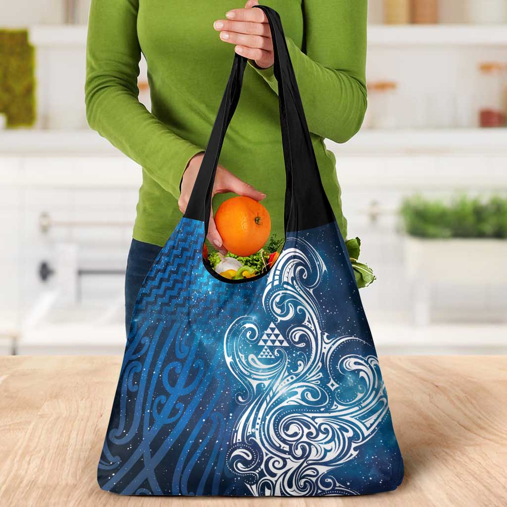 Matariki Galaxy Grocery Bag Maori Taniko Pattern