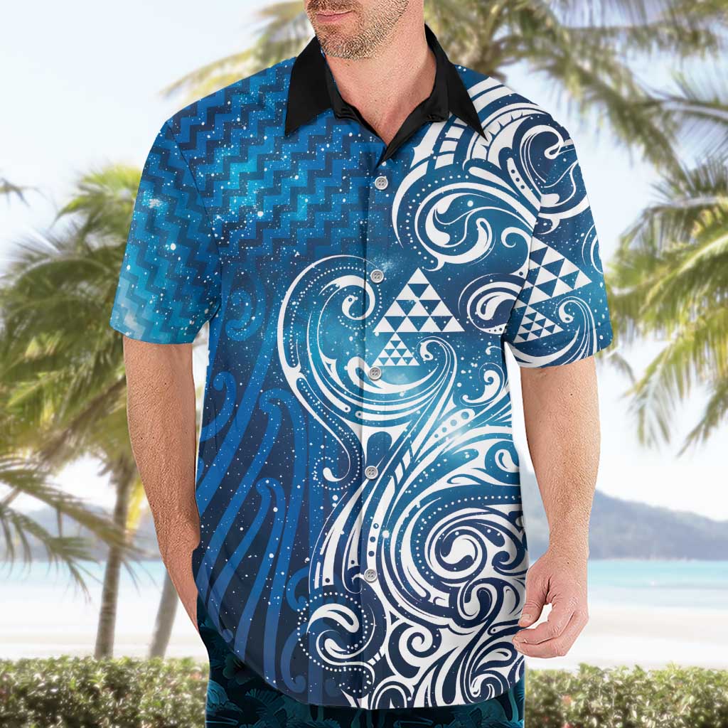 Matariki Galaxy Hawaiian Shirt Maori Taniko Pattern