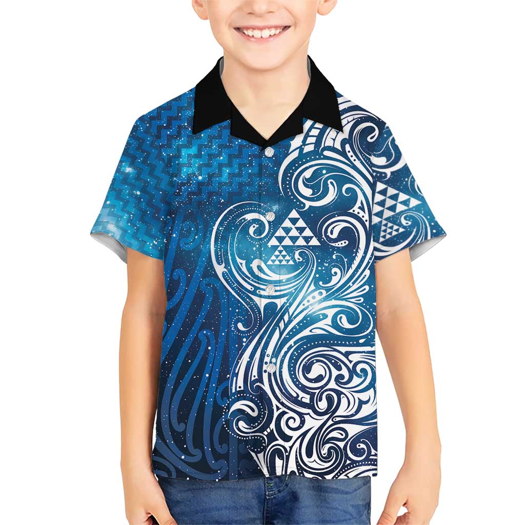 Matariki Galaxy Hawaiian Shirt Maori Taniko Pattern