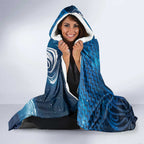 Matariki Galaxy Hooded Blanket Maori Taniko Pattern
