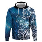 Matariki Galaxy Hoodie Maori Taniko Pattern
