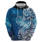 Matariki Galaxy Hoodie Maori Taniko Pattern