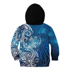 Matariki Galaxy Kid Hoodie Maori Taniko Pattern
