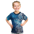 Matariki Galaxy Kid T Shirt Maori Taniko Pattern