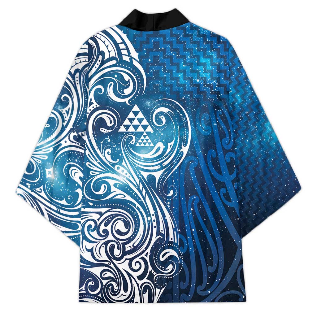 Matariki Galaxy Kimono Maori Taniko Pattern