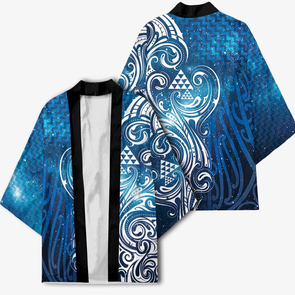 Matariki Galaxy Kimono Maori Taniko Pattern