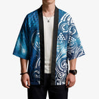 Matariki Galaxy Kimono Maori Taniko Pattern