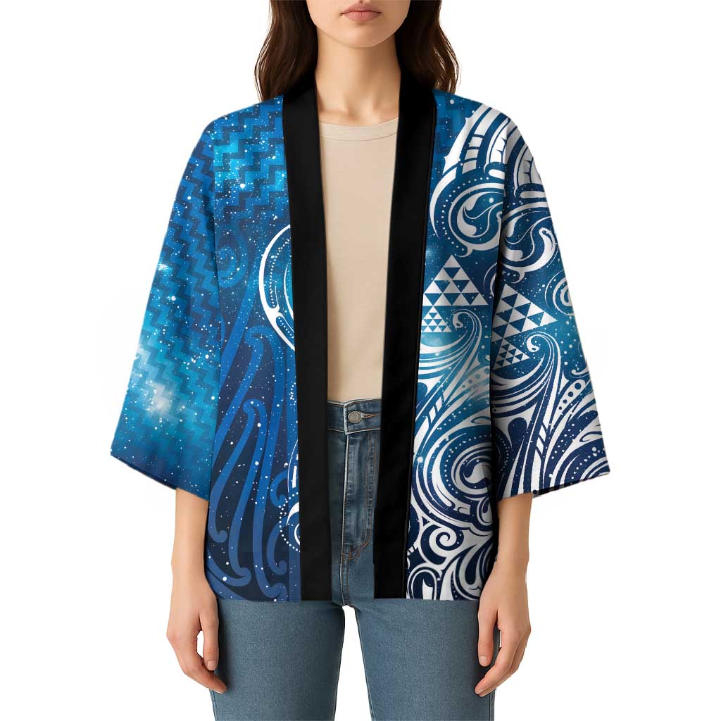 Matariki Galaxy Kimono Maori Taniko Pattern