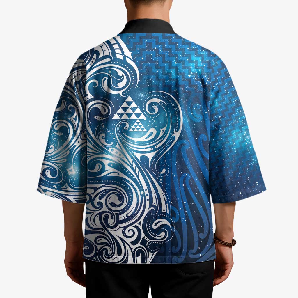 Matariki Galaxy Kimono Maori Taniko Pattern