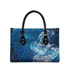 Matariki Galaxy Leather Bag Maori Taniko Pattern