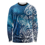 Matariki Galaxy Long Sleeve Shirt Maori Taniko Pattern