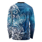 Matariki Galaxy Long Sleeve Shirt Maori Taniko Pattern