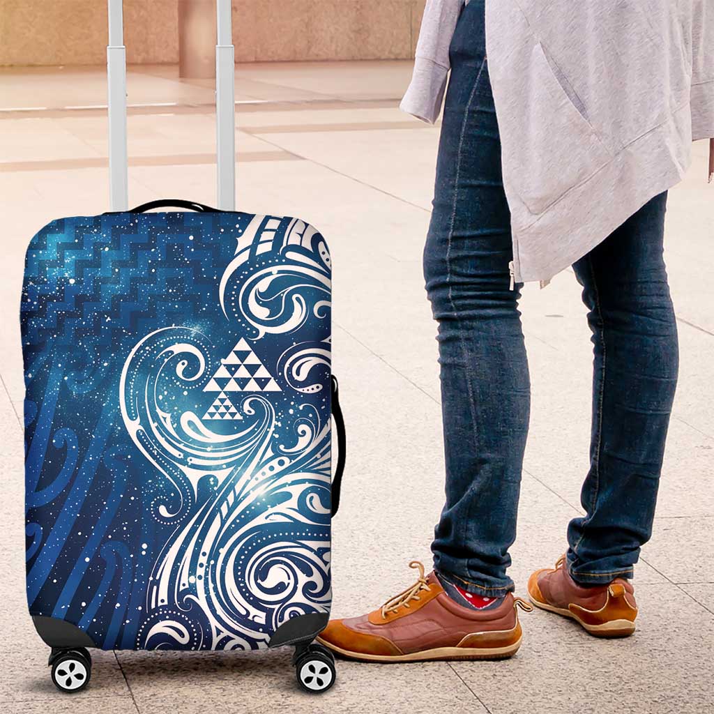 Matariki Galaxy Luggage Cover Maori Taniko Pattern