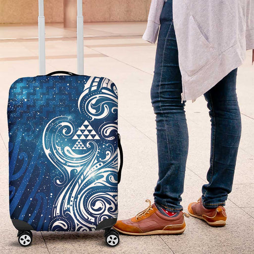 Matariki Galaxy Luggage Cover Maori Taniko Pattern