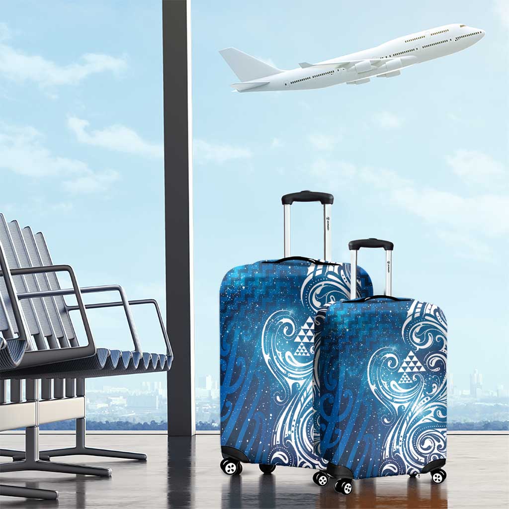 Matariki Galaxy Luggage Cover Maori Taniko Pattern