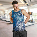 Matariki Galaxy Men Tank Top Maori Taniko Pattern