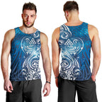 Matariki Galaxy Men Tank Top Maori Taniko Pattern
