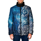 Matariki Galaxy Padded Jacket Maori Taniko Pattern