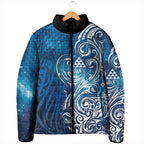 Matariki Galaxy Padded Jacket Maori Taniko Pattern