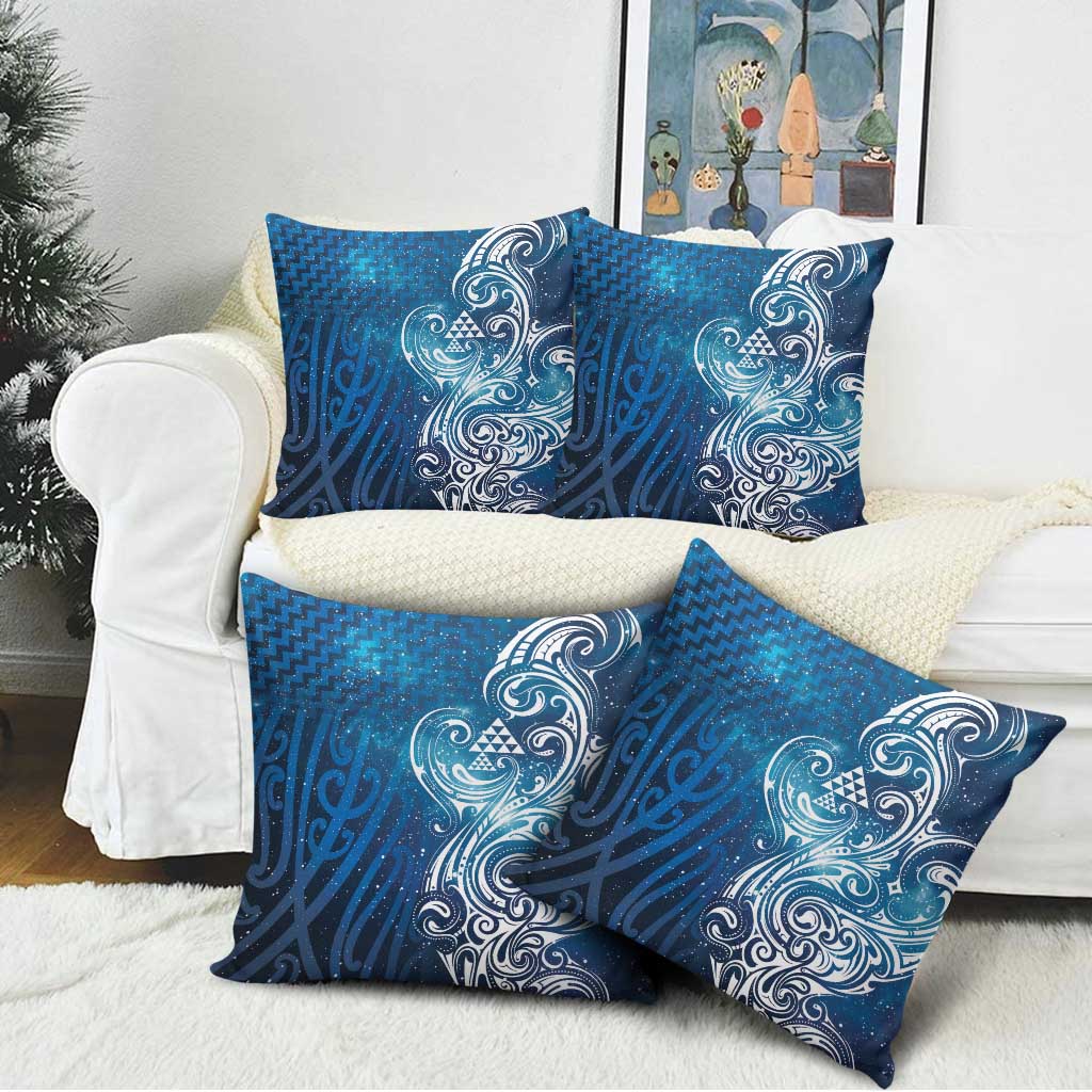 Matariki Galaxy Pillow Cover Maori Taniko Pattern