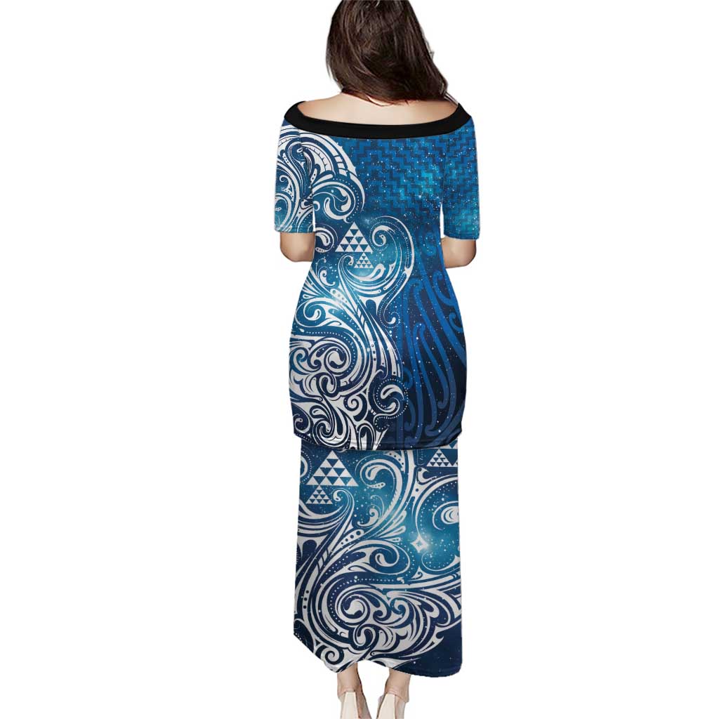 Matariki Galaxy Puletasi Maori Taniko Pattern