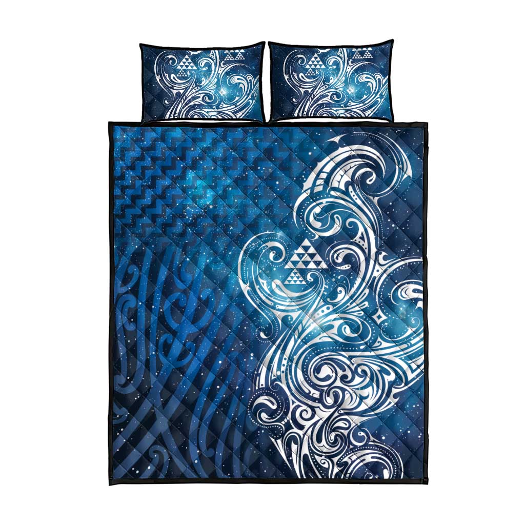 Matariki Galaxy Quilt Bed Set Maori Taniko Pattern