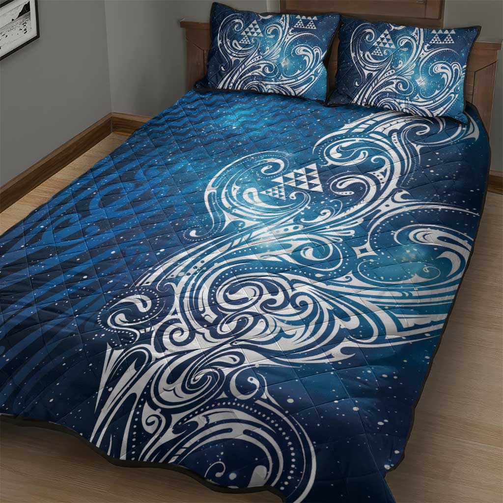 Matariki Galaxy Quilt Bed Set Maori Taniko Pattern