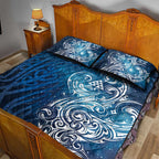 Matariki Galaxy Quilt Bed Set Maori Taniko Pattern