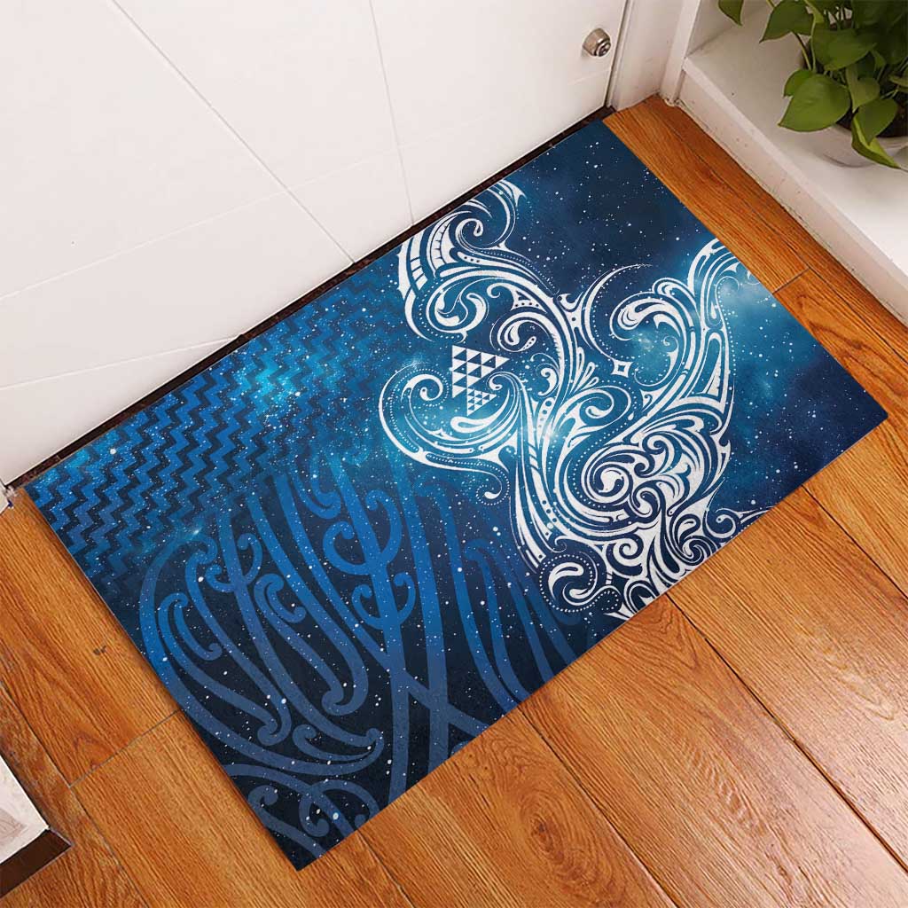 Matariki Galaxy Rubber Doormat Maori Taniko Pattern