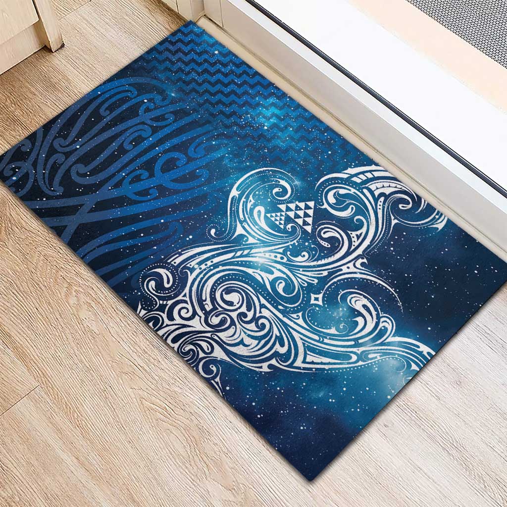 Matariki Galaxy Rubber Doormat Maori Taniko Pattern