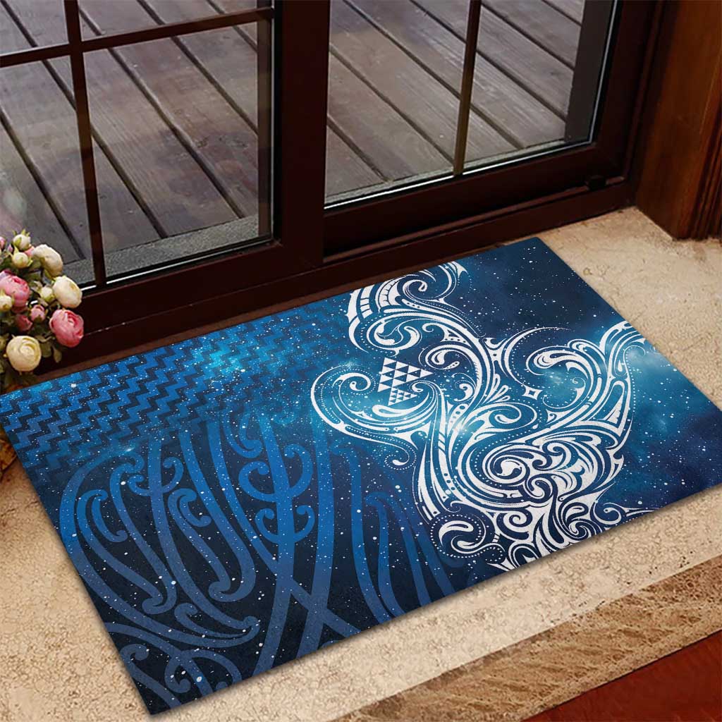Matariki Galaxy Rubber Doormat Maori Taniko Pattern